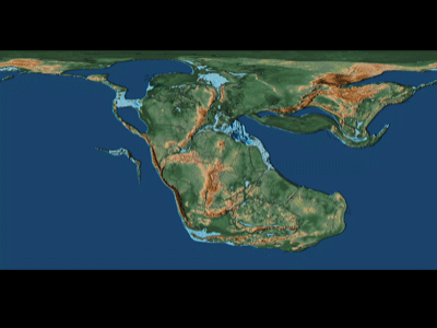 Jura vor 200 Millionen Jahren / 
© EarthByte Group